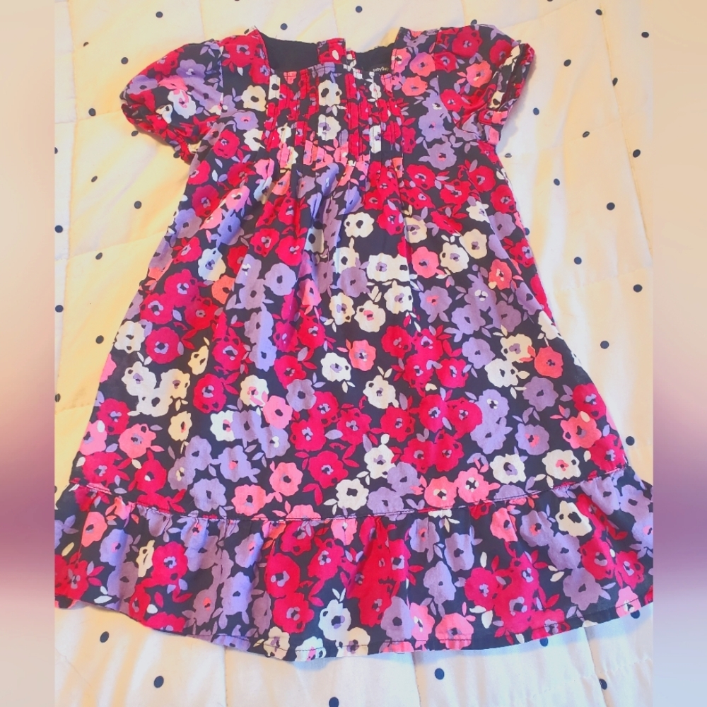 Gap Pink Purple Floral Dress EUC